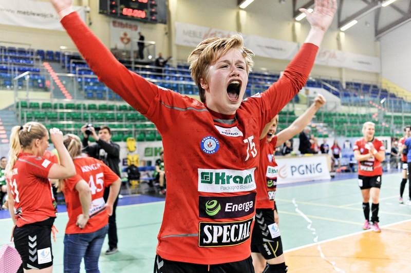 Elbląg, Uradowana po meczu Aleksandra Stokłosa Elbląg, Uradowana po meczu Aleksandra Stokłosa