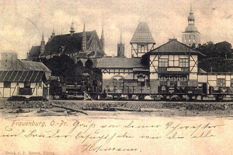 Elbląg, Dworzec kolei nadzalewowej we Fromborku przed wojną