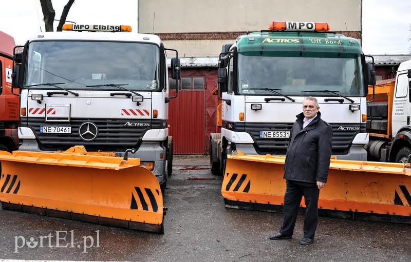 Elbląg, Jan Sołtys, który w MPO pełni obowiązki dyrektora, opowiadał, na czym polega Akcja Zima