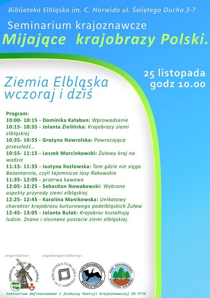 Elbląg, Seminarium krajoznawcze „Ziemia Elbląska wczoraj i dziś”