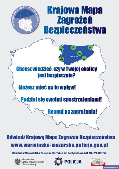 Elbląg, Krajowa Mapa Zagrożeń Bezpieczeństwa – zgłoś zagrożenie