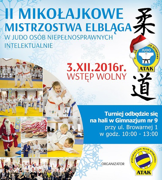 Elbląg, II Mikołajkowe Mistrzostwa Elbląga w Judo Osób Niepełnosprawnych Elbląg, II Mikołajkowe Mistrzostwa Elbląga w Judo Osób Niepełnosprawnych