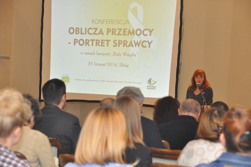 Elbląg, Policjanci na konferencji o przemocy wobec kobiet Elbląg, Policjanci na konferencji o przemocy wobec kobiet