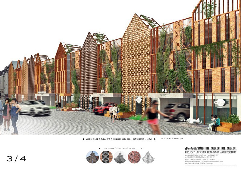Elbląg, (wizualizacja garażowca autorstwa pracowni architektury Oficyna) Elbląg, (wizualizacja garażowca autorstwa pracowni architektury Oficyna)