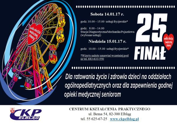 Elbląg, WOŚP w Centrum Kształcenia Praktycznego w Elblągu Elbląg, WOŚP w Centrum Kształcenia Praktycznego w Elblągu