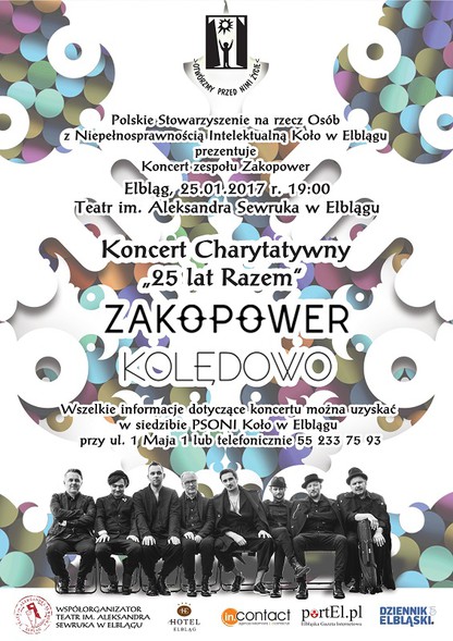 Elbląg, Wesprzyj niepełnosprawnych, przyjdź na koncert Zakopower