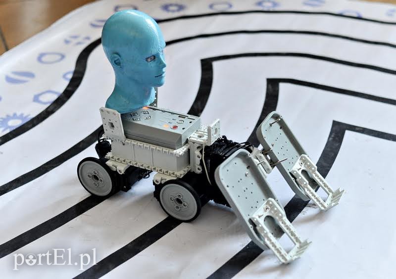Elbląg, Roboty stworzyli studenci trzeciego roku informatyki, na zdjęciu - Gordon.