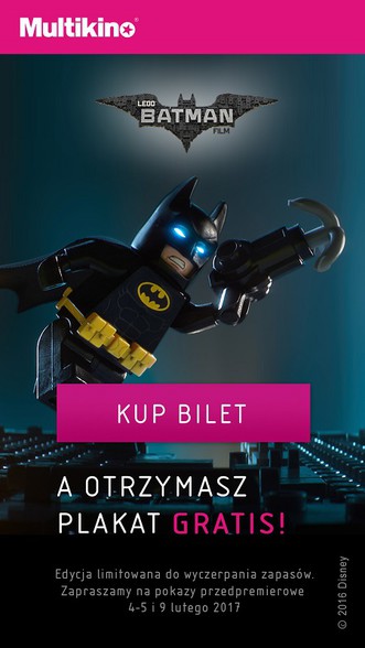 Elbląg, „Lego® Batman: film” przedpremierowo i plakaty animacji gratis