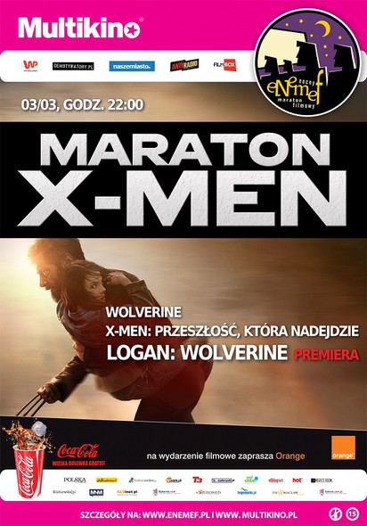 Elbląg, ENEMEF: Maraton X-Men z premierą Logan: Wolverine Elbląg, ENEMEF: Maraton X-Men z premierą Logan: Wolverine