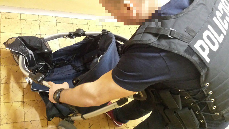 Elbląg, Ukradła wózek z klatki schodowej