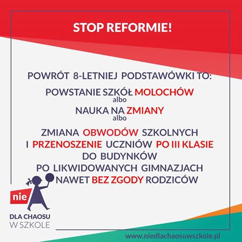 Elbląg, Nie dla chaosu w szkole! Elbląg, Nie dla chaosu w szkole!