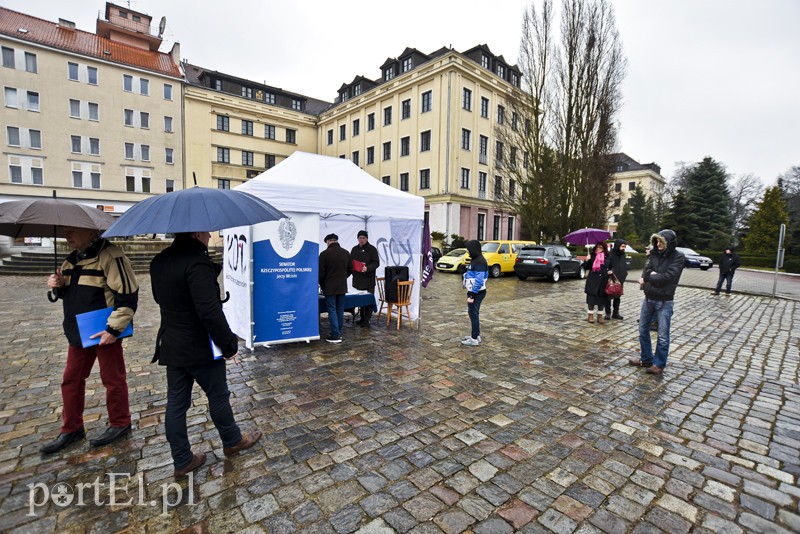 Elbląg, Zbiórka podpisów trwała dwie godziny