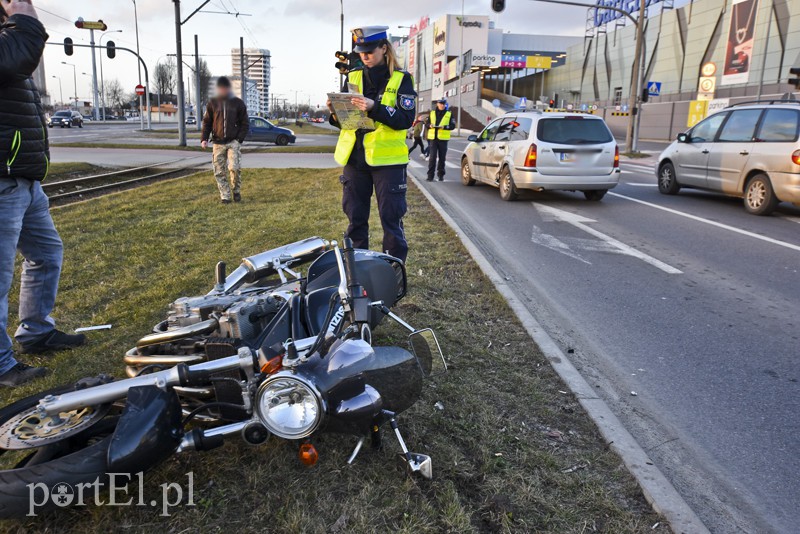 Elbląg, Zderzenie motocyklisty z osobówką