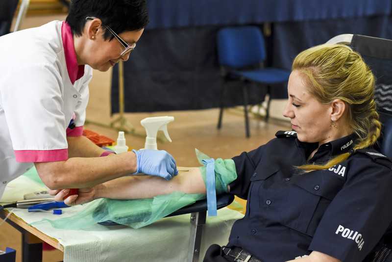 Elbląg, Dziś krew oddawali mundurowi sierż. sztab. Katarzyna Nadolnik