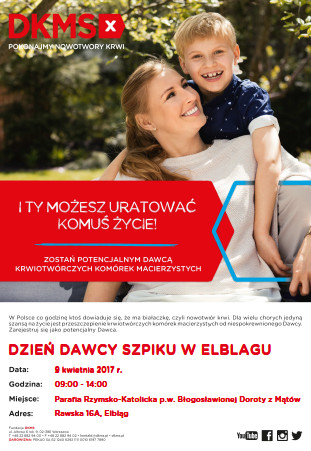 Elbląg, Dzień Dawcy Szpiku już w niedzielę