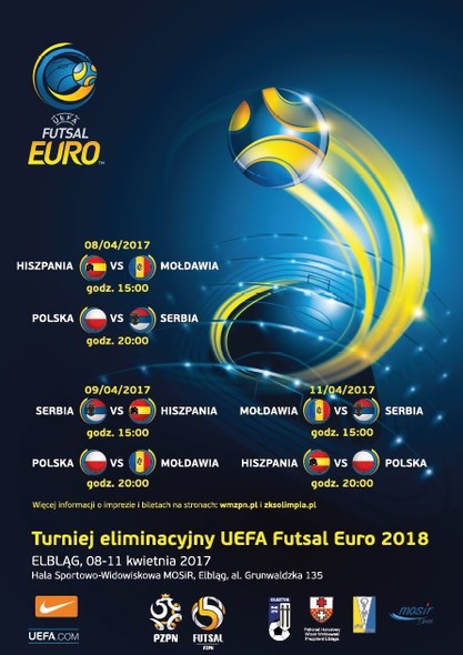 Elbląg, Trwa sprzedaż biletów na Turniej Eliminacyjny UEFA Futsal Euro 2018
