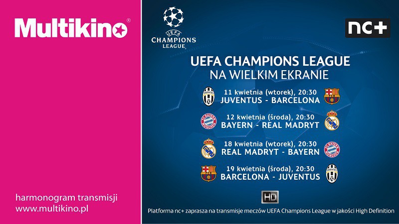 Elbląg, Do Multikina na Ligę Mistrzów! Elbląg, Do Multikina na Ligę Mistrzów!