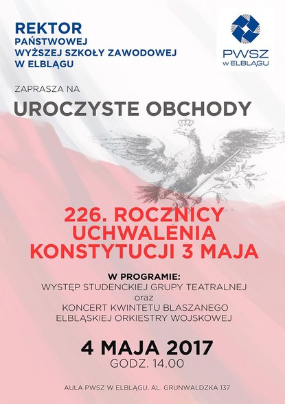 Elbląg, Obchody rocznicy uchwalenia Konstytucji 3 Maja w PWSZ