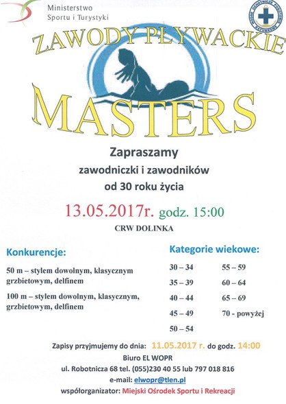 Elbląg, Zawody Pływackie Masters 2017
