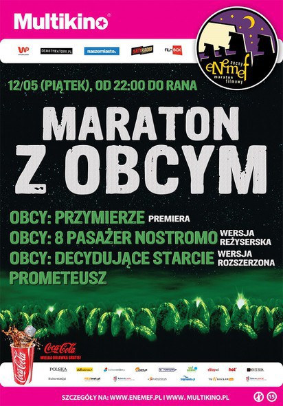 Elbląg, ENEMEF: Maraton z Obcym - on wygrał bilety Elbląg, ENEMEF: Maraton z Obcym - on wygrał bilety