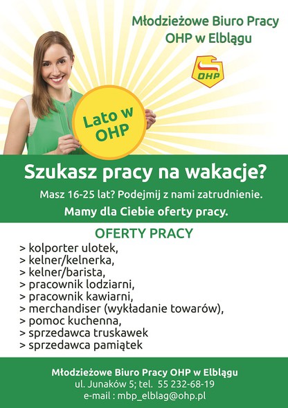 OHP w Elblągu zaprasza do uczestnictwa w „Akcji Lato w OHP” OHP w Elblągu zaprasza do uczestnictwa w „Akcji Lato w OHP”