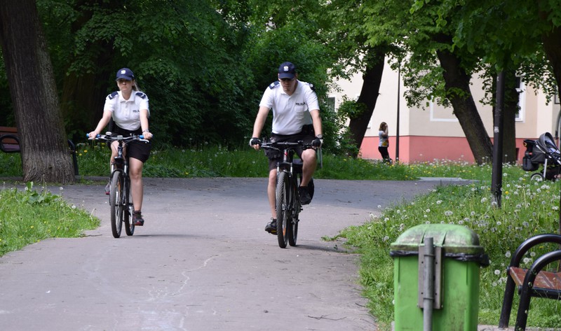 Elbląg, Patrol rowerowy w Parku Traugutta