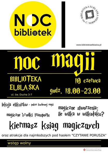 Elbląg, Noc magii w bibliotece