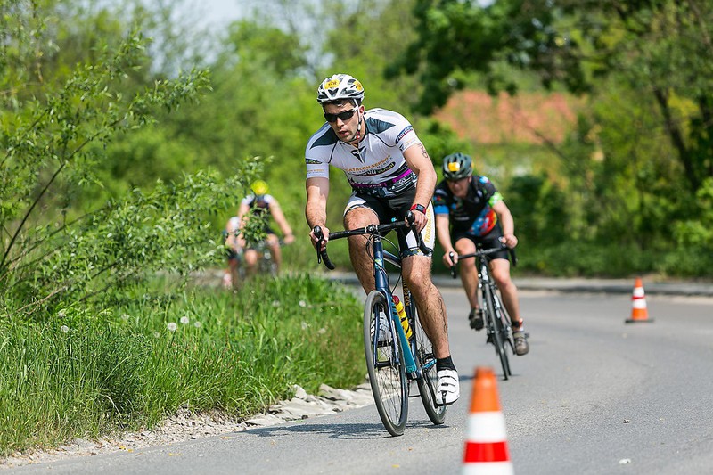 Elbląg, Krzysztof Wieszczek podczas kolarskiej rywalizacji