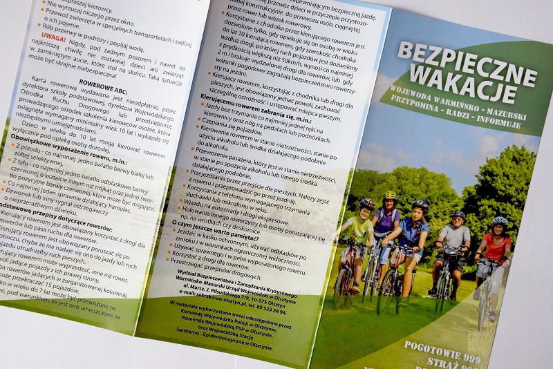 Elbląg, Bezpieczne wakacje – ulotka przypomni i poradzi