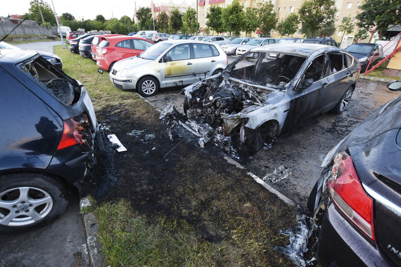 Elbląg, Pożar bmw przy ul. Kossaka