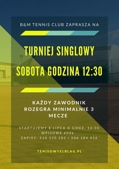 Elbląg, Turniej singlowy w Kazimierzowie Elbląg, Turniej singlowy w Kazimierzowie