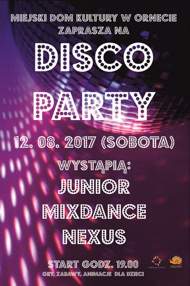 Elbląg, Disco Party w Ornecie Elbląg, Disco Party w Ornecie