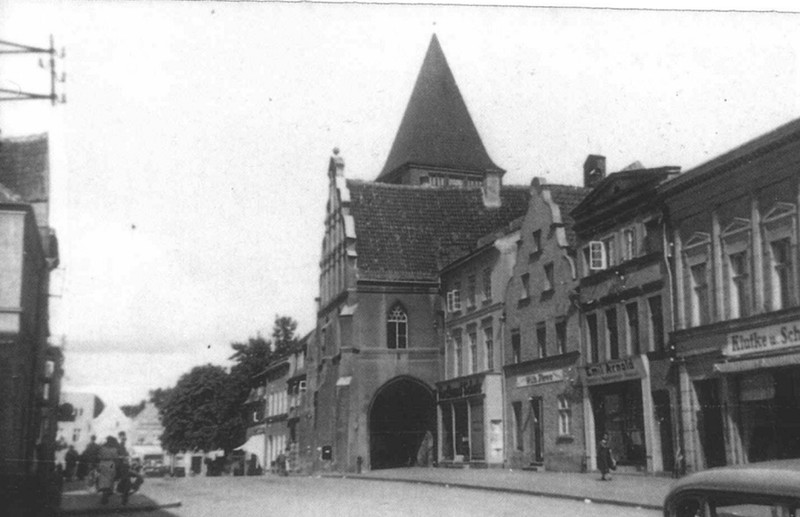 Elbląg, Widok na rynek w Pasłęku przed wojną Elbląg, Widok na rynek w Pasłęku przed wojną