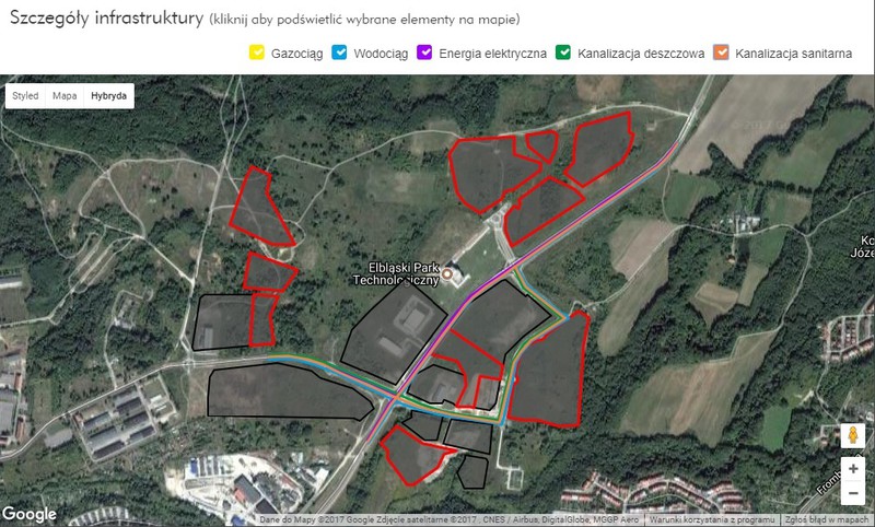 Elbląg, Tak wygląda elbląska strefa ekonomiczna na Modrzewinie. Kolorem czerwonym zaznaczono tereny oferowane inwestorom, czarnym - działki już zajęte (materiały W-MSSE) Elbląg, Tak wygląda elbląska strefa ekonomiczna na Modrzewinie. Kolorem czerwonym zaznaczono tereny oferowane inwestorom, czarnym - działki już zajęte (materiały W-MSSE)