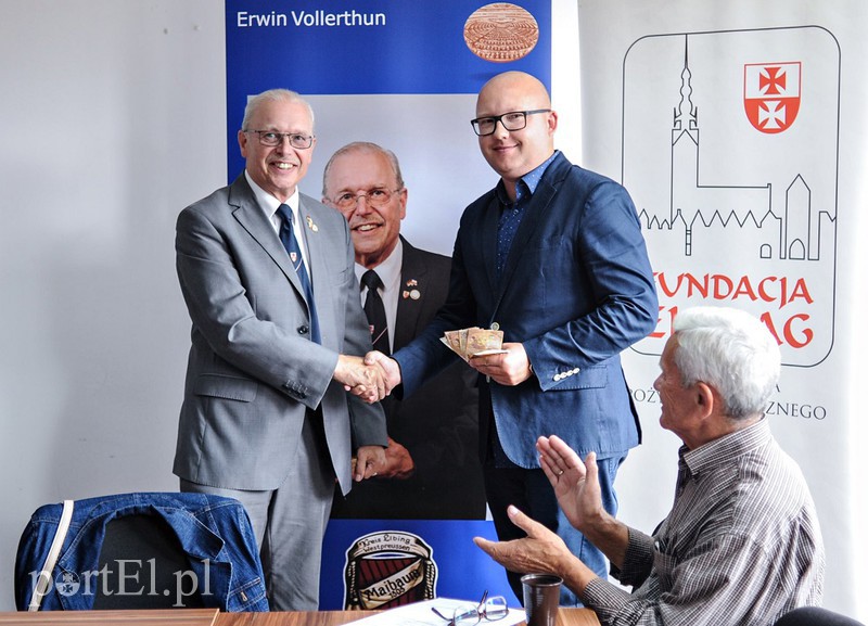 Elbląg, Erwin Vollerthun i prezes Fundacji Elbląg Krzysztof Grablewski Elbląg, Erwin Vollerthun i prezes Fundacji Elbląg Krzysztof Grablewski