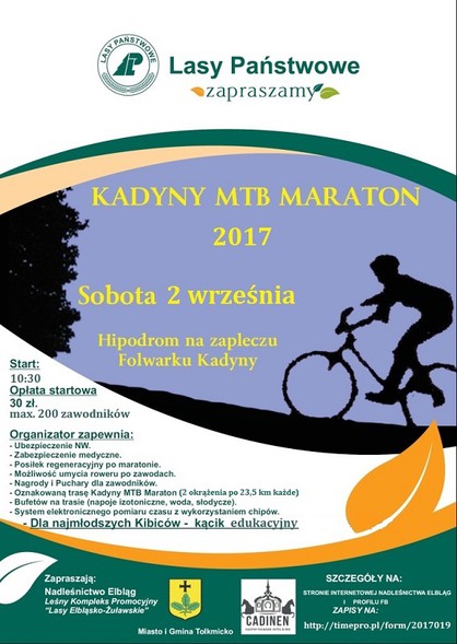 Elbląg, Już wkrótce Kadyny MTB Maraton 2017