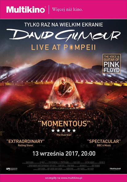 Elbląg, David Gilmour – Live at Pompeii już wkrótce w Multikinie Elbląg, David Gilmour – Live at Pompeii już wkrótce w Multikinie