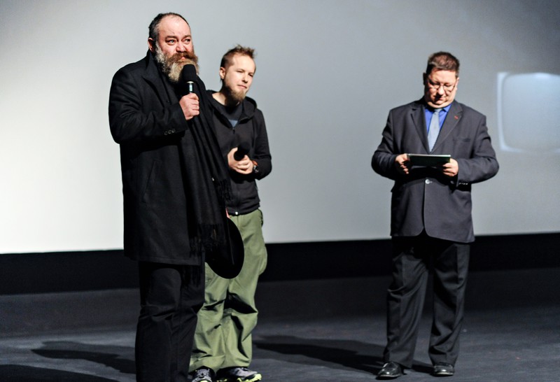 Elbląg, W pokazie filmu wzięli udział m.in. (od lewej): Piotr Imołczyk, Kuba Strumiński i Juliusz Marek