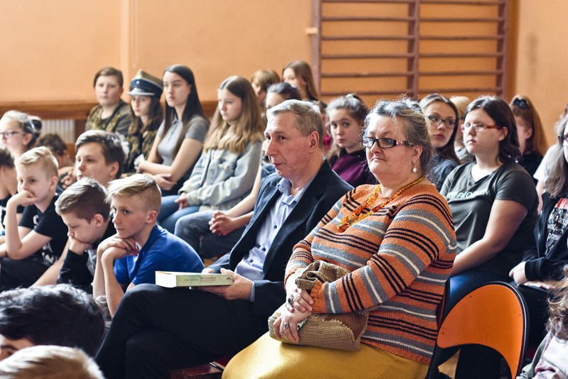 Elbląg, Bronisław Basista i jego żona Irena podczas spotkania