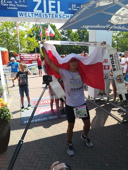 Elbląg, Robert Karaś na mecie.... Elbląg, Robert Karaś na mecie....