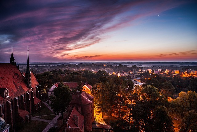 Ten widok odkrywają kolejne pokolenia fotografów... Frombork widziany z góry Ten widok odkrywają kolejne pokolenia fotografów... Frombork widziany z góry
