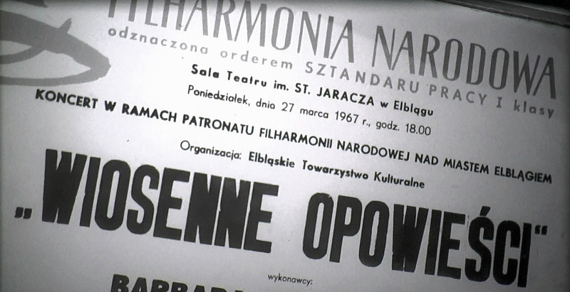 Elbląg, Plakat zapraszający na koncert Filharmonii Narodowej