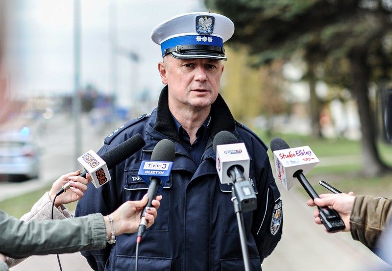 Elbląg, Kom. Tomasz Krawcewicz, naczelnik Wydziału Ruchu Drogowego KMP w Elblągu Elbląg, Kom. Tomasz Krawcewicz, naczelnik Wydziału Ruchu Drogowego KMP w Elblągu