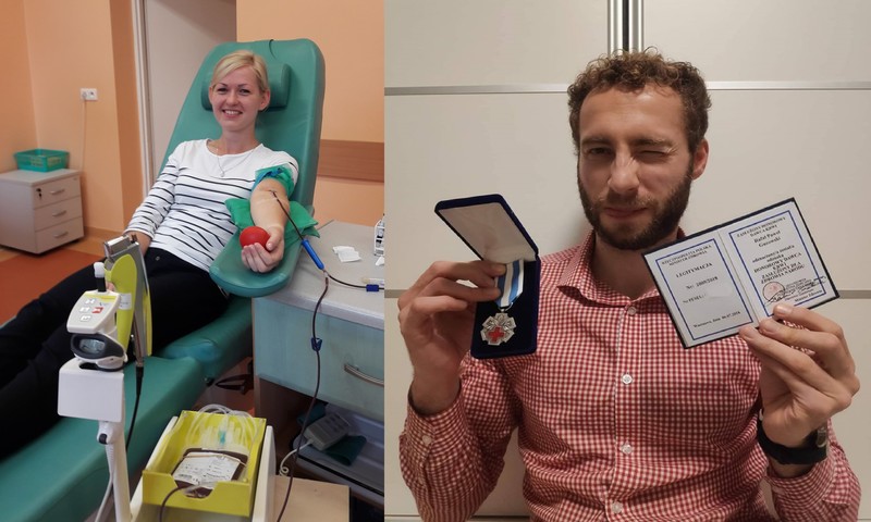 Elbląg, Izabela Marciniak i Rafał Guzowski regularnie oddają krew