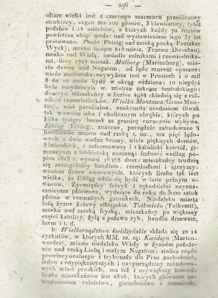 Elbląg, skan z Jeografii Powszechnej z 1824 r...