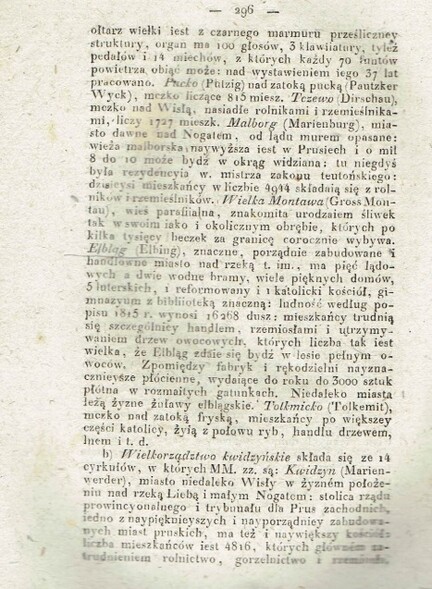 Elbląg, skan z Jeografii Powszechnej z 1824 r... Elbląg, skan z Jeografii Powszechnej z 1824 r...