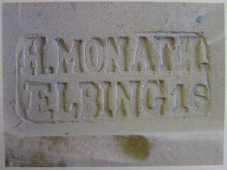 Elbląg, Znak firmowy fabryki kafli H. Monath Elbląg, Znak firmowy fabryki kafli H. Monath
