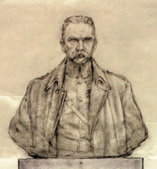 Elbląg, Popiersie Józefa Pilsudskiego