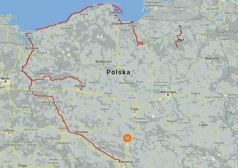 Elbląg, Trasa rejsu, Elbląg, Trasa rejsu,