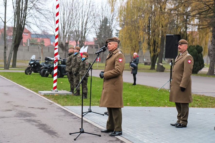 Elbląg, Nowy dowódca przemawia do żołnierzy WOT Elbląg, Nowy dowódca przemawia do żołnierzy WOT